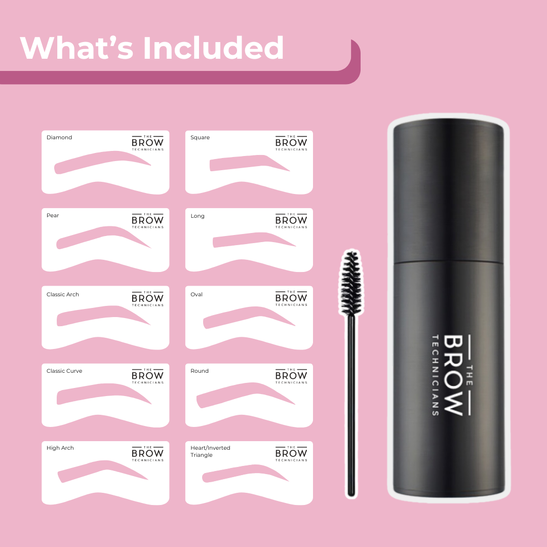 Eyebrow Powder Stamp and Stencil Kit