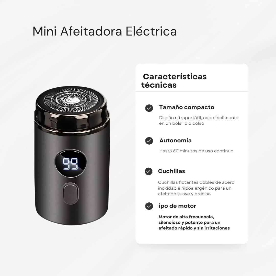 Mini afeitadora portátil
