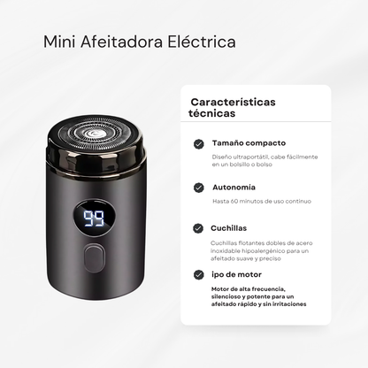 Mini afeitadora portátil